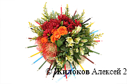 Букет с альстромериями Калейдоскоп знаний