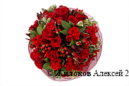 Букет Любовь алого цвета