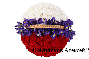 Букет Российский триколор в корзине